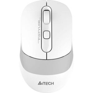 Мышь A4Tech Fstyler FB10C белый/серый оптическая (2400dpi) беспроводная BT/Radio USB (4but) (FB10C GRAYISH WHITE) мышь a4tech fstyler fg20 серый оптическая 2000dpi