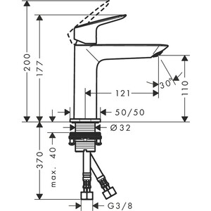 Смеситель для раковины Hansgrohe Logis Fine хром (71253000)