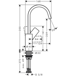 Смеситель для раковины Hansgrohe Vivenis черный матовый (75032670)