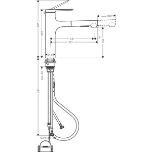 Смеситель для кухни Hansgrohe Zesis хром (74804000)