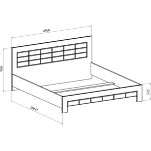 Кровать Compass Изабель ИЗ-713К (с ламелью и опорами) белое дерево 200x180