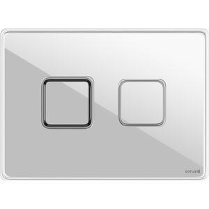 Кнопка смыва Cersanit Accento Square стекло, белая (63530) кнопка смыва oli slim белая 659041