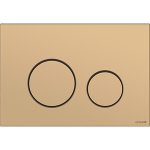 Кнопка смыва Cersanit Twins матовое золото (63524) клавиша смыва point афина для инсталляции золото pn44041g