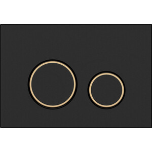 Кнопка смыва Cersanit Twins черная матовая (63534) кнопка смыва cersanit twins матовое золото 63524