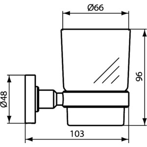Стакан для ванной Ideal Standard IOM с держателем, черный матовый (A9120XG)