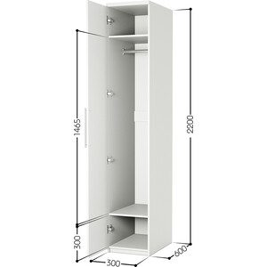 Шкаф для одежды Шарм-Дизайн Мелодия МШ-11 30х60 белый - фото 4