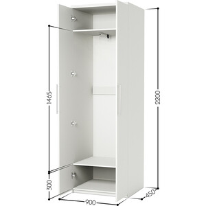 Шкаф для одежды Шарм-Дизайн Мелодия МШ-21 90х45 белый
