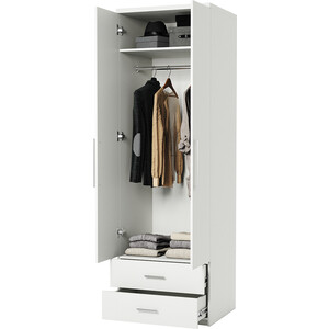 Шкаф для одежды с ящиками Шарм-Дизайн МШЯ-21 100х60 белый шкаф для одежды с ящиками шарм дизайн мелодия мшя 21 100х60 дуб сонома