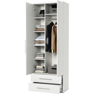Шкаф комбинированный с ящиками Шарм-Дизайн Мелодия МКЯ-22 100х60 белый шкаф для одежды с ящиками шарм дизайн мелодия мшя 21 100х60 дуб сонома
