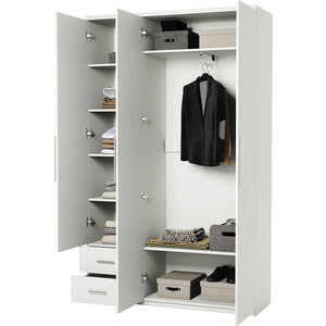 Шкаф трехдверный Шарм-Дизайн Мелодия МКЯ-32/1 105х45 белый шкаф купе шарм дизайн премиум со штангой 220х60х220 трехдверный белый