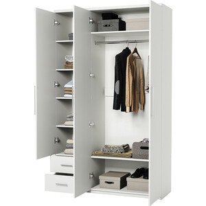 Шкаф трехдверный Шарм-Дизайн Мелодия МКЯ-32/1 105х60 белый шкаф для одежды шарм дизайн мелодия мш 21 90х60 белый