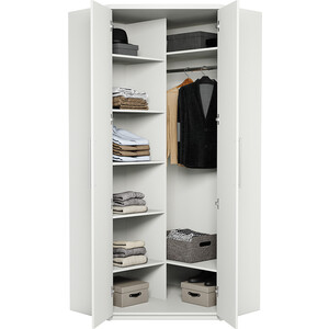 Шкаф угловой двухдверный Шарм-Дизайн Мелодия МУ-22 115х100 белый шкаф для одежды шарм дизайн мелодия мш 21 90х60 белый