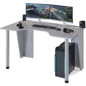 Стол компьютерный СОКОЛ КСТ-18 бетон игровой компьютерный стол vmmgame space dark st 1bbe blue