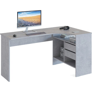Стол письменный СОКОЛ СПм-25 правый бетон письменный стол шведский стандарт