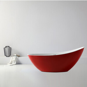Акриловая ванна Abber 185х80 отдельностоящая красная (AB9233R)