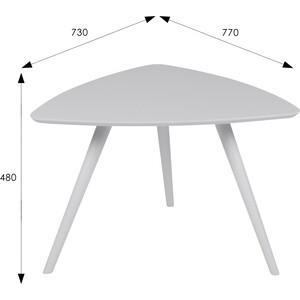 Стол журнальный Мебелик Лорейн 1 белый (П0005635)