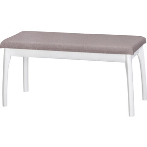Скамья для прихожей Мебелик мягкая, ткань, серо-розовый, каркас снег (П0005674) кресло для отдыха мебелик шоле ткань макс 100 каркас венге