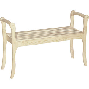 Скамья для прихожей Мебелик с подлокотниками массив, каркас лак (П0005675) скамья для прихожей мебелик мягкая экокожа крем каркас лак п0005670