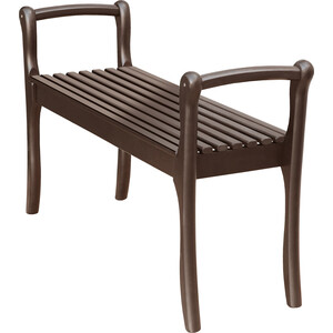Скамья для прихожей Мебелик с подлокотниками массив, каркас орех (П0005676) кресло мебелик массив решетка каркас орех п0005874