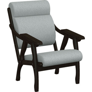 Кресло Мебелик Вега 10 ткань серый, каркас венге (П0005651) кресло мебелик вега 10 ткань крем каркас орех