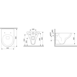 Унитаз подвесной безободковый Am.Pm Gem с сиденьем микролифт (C901700SC)