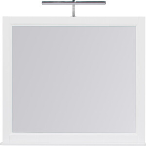 Зеркало с полкой Aquanet Бостон 100 белый (209674, 178249) зеркало шкаф viant бостон 50 160х500х700 мм правый левый без света