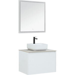 Мебель для ванной Aquanet Nova Lite 75 один ящик, белый глянец/серая ящик для шкафа лион 34x19 2x51 1 лдсп белый