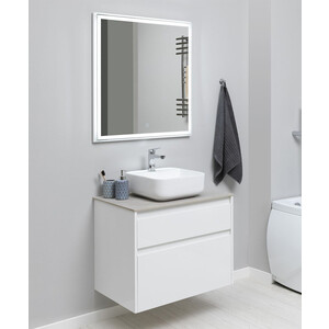Мебель для ванной Aquanet Nova Lite 75 два ящика, белый глянец/серая wi fi система tenda nova mw6 3
