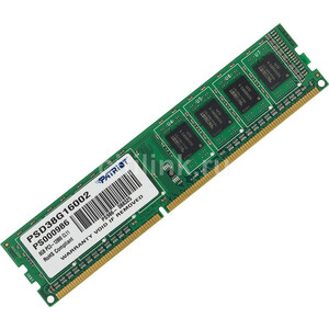 Оперативная память PATRIOT DDR3 8Gb 1600MHz Patriot PSD38G16002 RTL PC3-12800 CL11 DIMM 240-pin 1.5В mbddr3091600 ddr3 4g ram 1600mhz 240pin 1 2v dimm настольная память