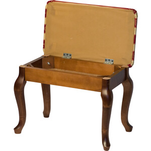 Банкетка Мебелик Ретро с ящиком темно-коричневый, полоса (800)