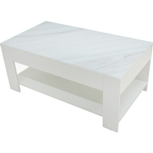 Стол журнальный Мебелик BeautyStyle 26 белый, Luminar 189 (П0005732)