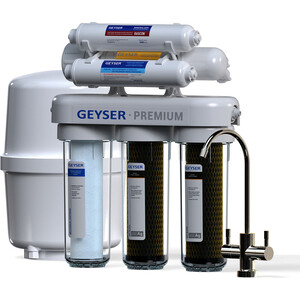Фильтр обратного осмоса Гейзер Премиум-П с помпой (20052) система трёхступенчатая гейзер 3 ультрабио 411 для мягкой воды