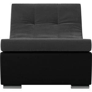 Кресло АртМебель Монреаль кресло велюр серый экокожа черный