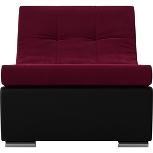 Кресло АртМебель Монреаль кресло микровельвет бордовый экокожа черный