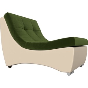 Кресло АртМебель Монреаль кресло микровельвет зеленый экокожа бежевый