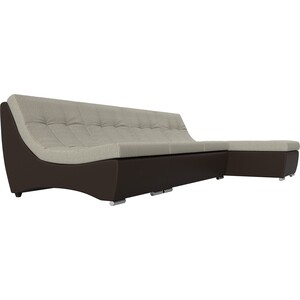 Угловой модульный диван АртМебель Монреаль корфу 02 экокожа коричневый
