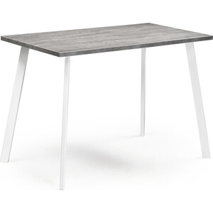 Woodville Тринити Лофт 120 25 мм бетон / белый матовый стол катрин прямоугольный нераскладной белый лдсп