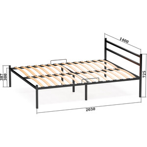 Кровать Элимет C опорами и спинкой 140x203 основание для кровати элимет