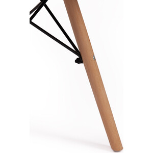 Кресло TetChair Cindy soft(Eames) (mod. 101) дерево береза/металл/мягкое сиденье/ткань серый (HLR 24) / натуральный