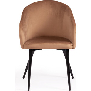 Кресло TetChair La fontain(mod. 004) вельвет/металл коричневый (HLR11) / черный