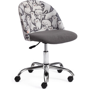 Кресло TetChair Melody ткань/флок серый Cats / 29 кресло офисное chairman 9801 с 2 ткань черное
