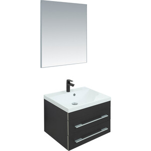 Мебель для ванной Aquanet Верона 58 черный матовый пенал aquanet верона 35 матовый 272431