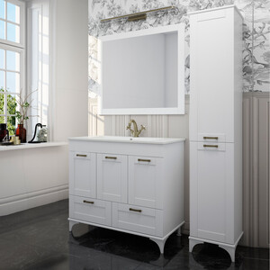 Мебель для ванной Sanflor Ванесса 95/2 с 3 ящиками и 2мя дверцами, белый