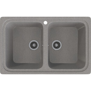 Кухонная мойка Gamma Stone GS-12-09 темно-серый, с сифоном