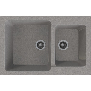 Кухонная мойка Gamma Stone GS-13-09 темно-серый, с сифоном