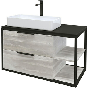 Мебель для ванной Grossman Лофт 90х48 шанико/черный