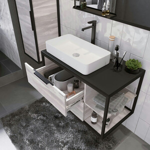 Мебель для ванной Grossman Лофт 90х48 GR-3015, шанико/черный