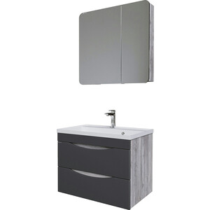 Мебель для ванной Grossman Талис 70х45 бетон пайн/графит зеркало grossman смарт 70х70 с полкой графит 207007