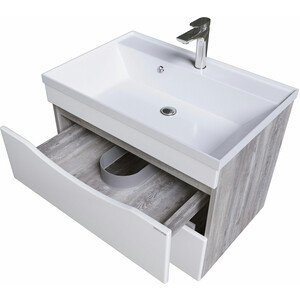 Мебель для ванной Grossman Талис 80х45 бетон пайн/белый глянец