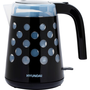 Чайник электрический Hyundai HYK-G2012 черный/прозрачный HYK-G2012 черный/прозрачный - фото 2